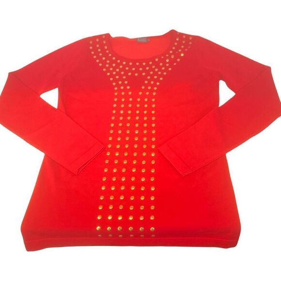 Red Studded Sweater  - Picture 1 of 6